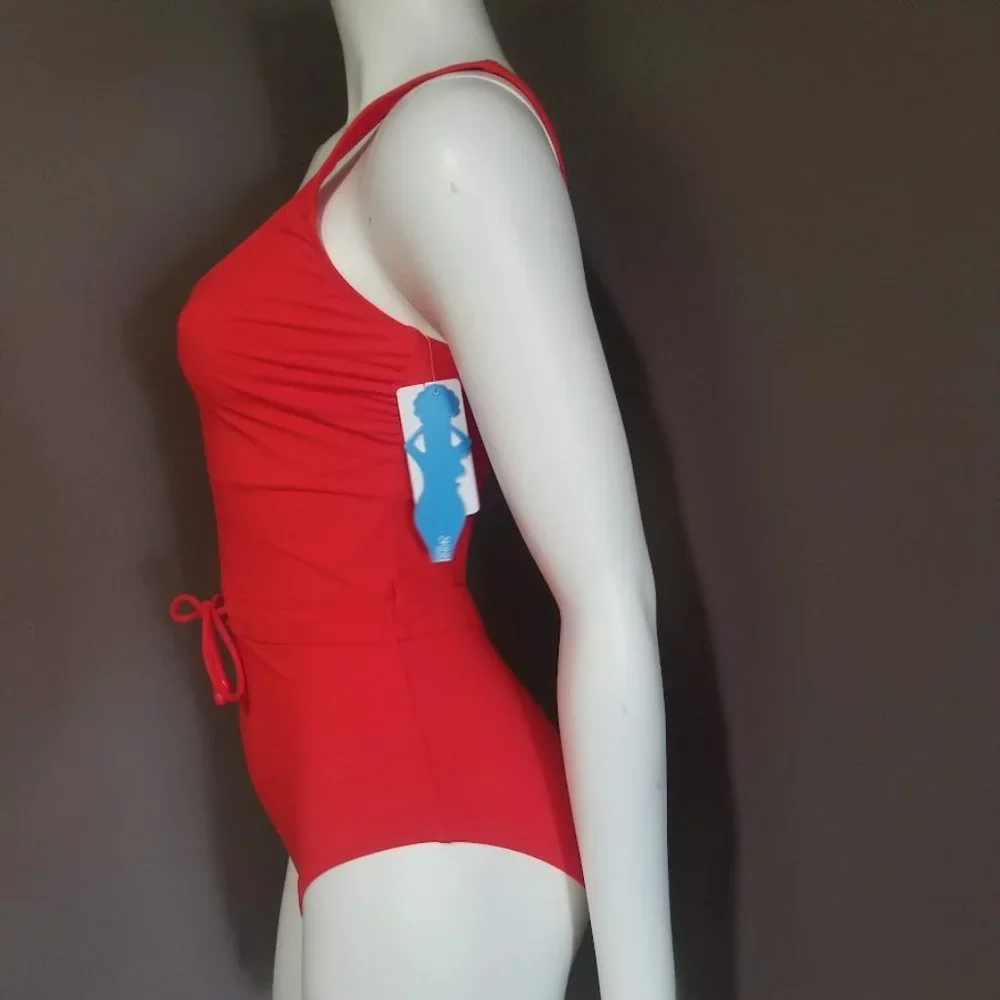 Skinny Dippers by Miraclesuit Jippa Zip Lock One-Piece Swimsuit Size Small - Picture 3 of 11
